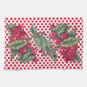  rode kerry Polka Dot Fruit Pattern Cute Theedoek (Horizontaal)