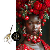 rode kers Afro-Amerikaanse decoupage Tissuepapier