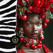 rode kers Afro-Amerikaanse decoupage Tissuepapier