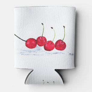 Rode Kers fruit aquarel keuken chic rustiek Blikjeskoeler