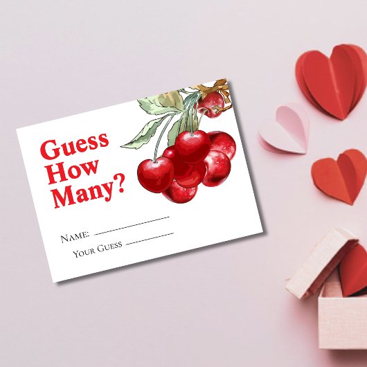 Rode kers op de top raden hoeveel spel Kaart