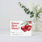 Rode kers op de top raden hoeveel spel Kaart (Staand voorkant)