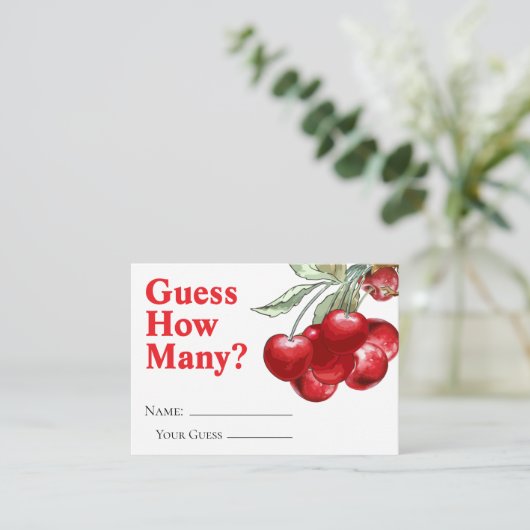 Rode kers op de top raden hoeveel spel Kaart (Staand voorkant)