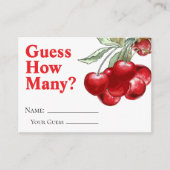 Rode kers op de top raden hoeveel spel Kaart (Voorkant)