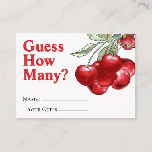 Rode kers op de top raden hoeveel spel Kaart (Voorkant)