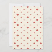 Rode kers op Top Baby Girl Douche Uitnodiging (Achterkant)