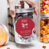 Rode kers op Top Coquette Roze Bow Baby shower Ronde Sticker