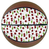 Rode kers, patroon van kersen, bladeren, fruit basketbal (Voorkant)