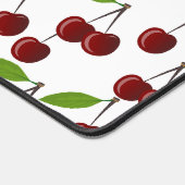 Rode kers, patroon van kersen, bladeren, fruit bureaumat (Hoek)