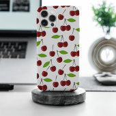 Rode kers, patroon van kersen, bladeren, fruit Case-Mate iPhone case