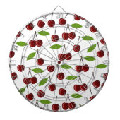 Rode kers, patroon van kersen, bladeren, fruit dartbord (Voorkant)