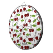 Rode kers, patroon van kersen, bladeren, fruit dartbord (Voorkant Rechts)