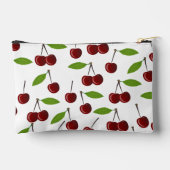 Rode kers, patroon van kersen, bladeren, fruit etui (Achterkant)