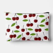 Rode kers, patroon van kersen, bladeren, fruit etui (Voorkant)