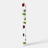 Rode kers, patroon van kersen, bladeren, fruit iPhone hoesje (Linkerkant)