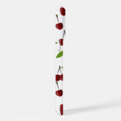 Rode kers, patroon van kersen, bladeren, fruit iPhone hoesje (Rechterkant)