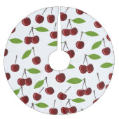 Rode kers, patroon van kersen, bladeren, fruit kerstboom rok (Voorkant)