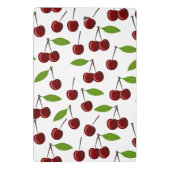 Rode kers, patroon van kersen, bladeren, fruit mini klembord (Achterkant)