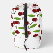Rode kers, patroon van kersen, bladeren, fruit toilettasje (Rechts)