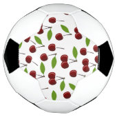 Rode kers, patroon van kersen, bladeren, fruit voetbal (Gedraaid)