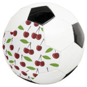 Rode kers, patroon van kersen, bladeren, fruit voetbal (Drie kwart)