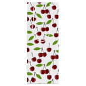 Rode kers, patroon van kersen, bladeren, fruit wijn cadeautas (Achterkant)