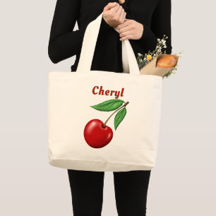 Rode Kers Persoonlijk gemaakt Grote Tote Bag