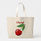 Rode Kers Persoonlijk gemaakt Grote Tote Bag (Achterkant)