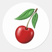 Rode Kers Ronde Sticker (Voorkant)