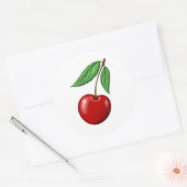 Rode Kers Ronde Sticker (Envelop)