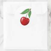 Rode Kers Ronde Sticker (Tas)