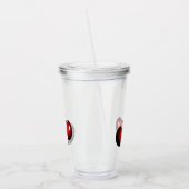 Rode Kersen Acryl Tumbler Zoete Kersen Acryl Drinkbeker (Links)