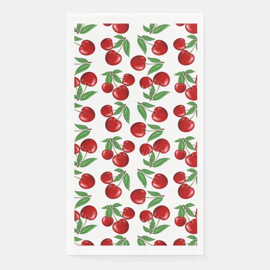 Rode kersen — Afbeelding afdrukken Servet (Voorkant)