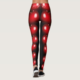 Rode kersen afspeelbare Leggings - Uw kleuren