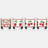 Rode Kersen Assorted Patterns Whisky Glas (Links)