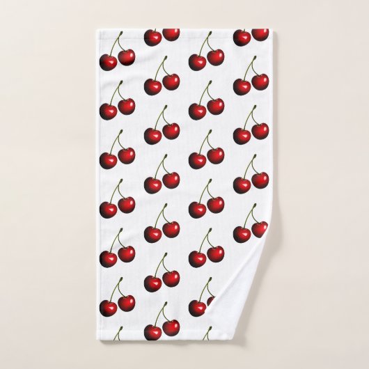 Rode kersen badhanddoek set bad handdoek (Handdoek)