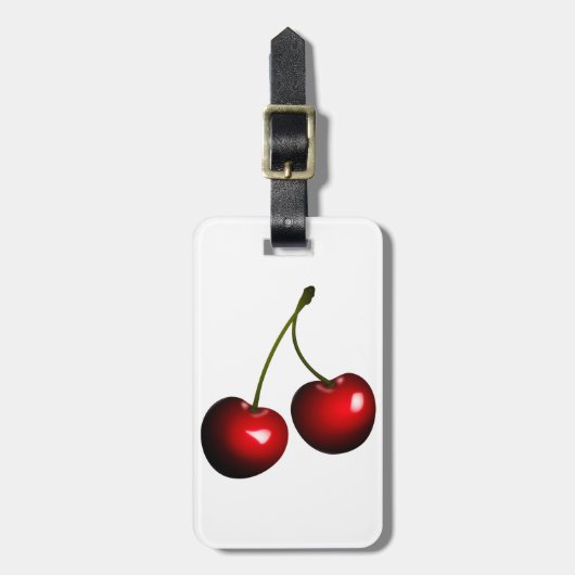 Rode Kersen Bagage Label (Voorkant verticaal)