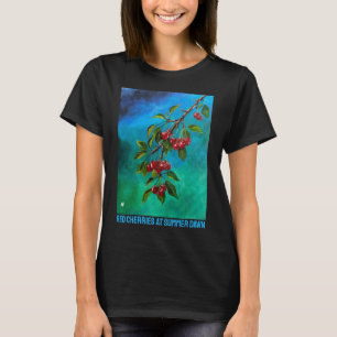 Rode kersen bij zomerdageraad Schilderij van Alfre T-shirt