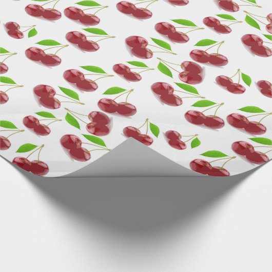  rode kersen cadeaupapier (Hoek)