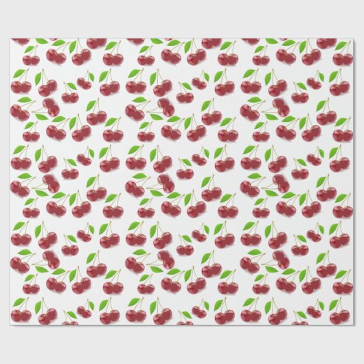  rode kersen cadeaupapier (Vlak)