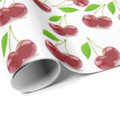  rode kersen cadeaupapier (Rol Hoek)