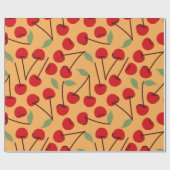 rode kersen cadeaupapier (Vlak)
