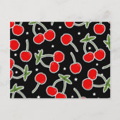 Rode kersen en staarten briefkaart (Voorkant)