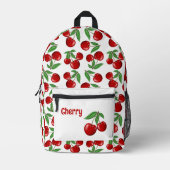 Rode kersen fruit helemaal gepersonaliseerd bedrukte rugzak (Voorkant)