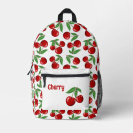 Rode kersen fruit helemaal gepersonaliseerd bedrukte rugzak