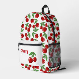 Rode kersen fruit helemaal gepersonaliseerd bedrukte rugzak