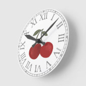 Rode Kersen Fruit Illustratie  Ronde Klok (Hoek)