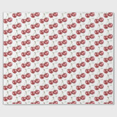 Rode Kersen Fruit Verjaardag Cadeaupapier (Vlak)