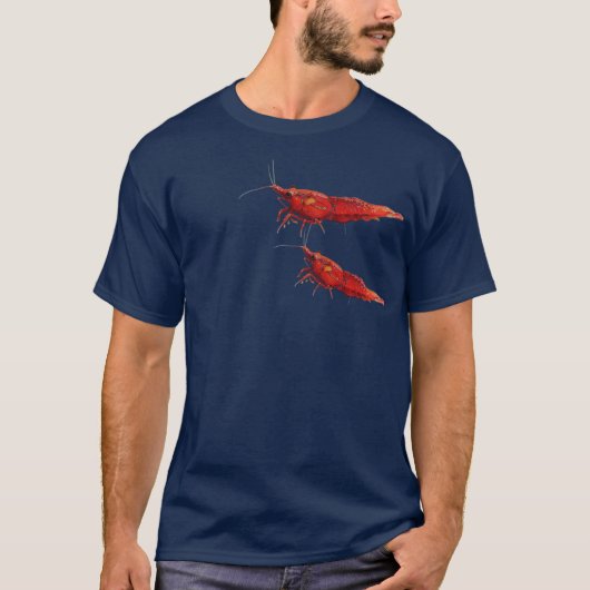 Rode kersen garnalen t-shirt (Voorkant)