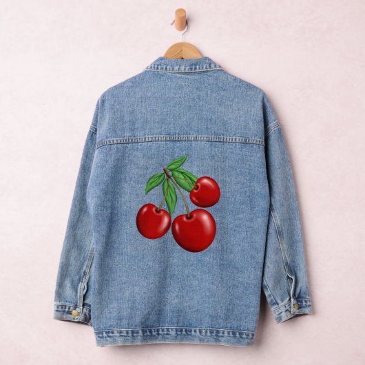 Rode kersen Grafisch ontwerp Denim Jacket (Hangar)